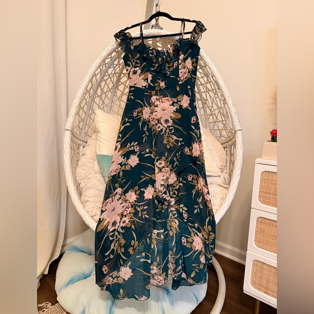 Floral Ruffle Maxi Dress